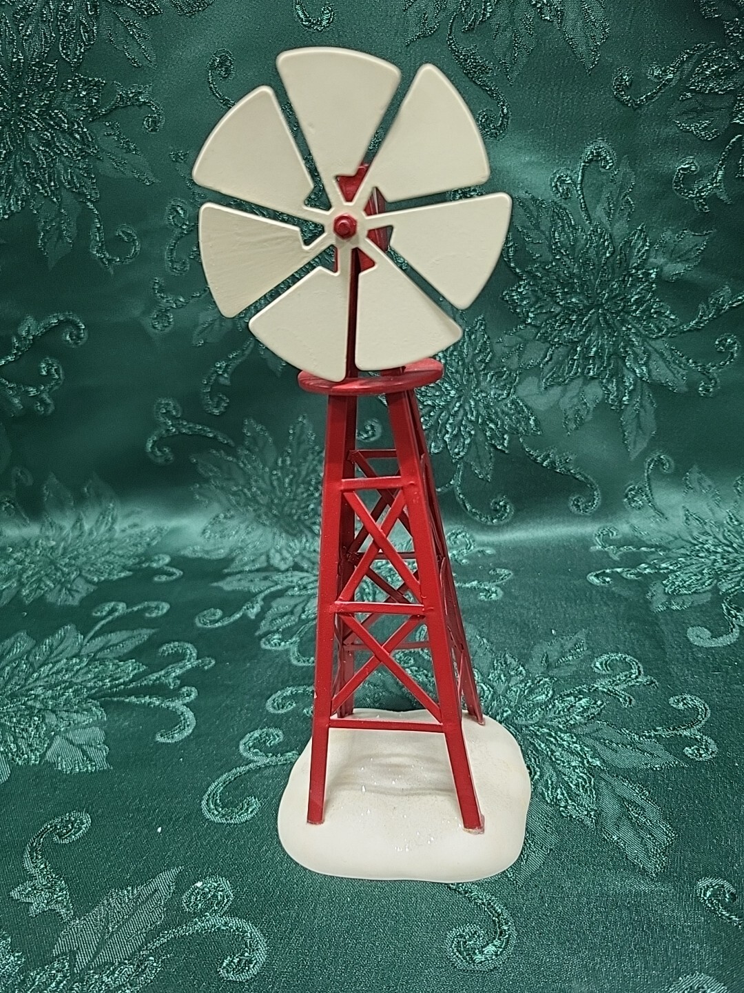 Dept 56 Snowbabies Red Metal Windmill! Great For Any Collection Or Display!