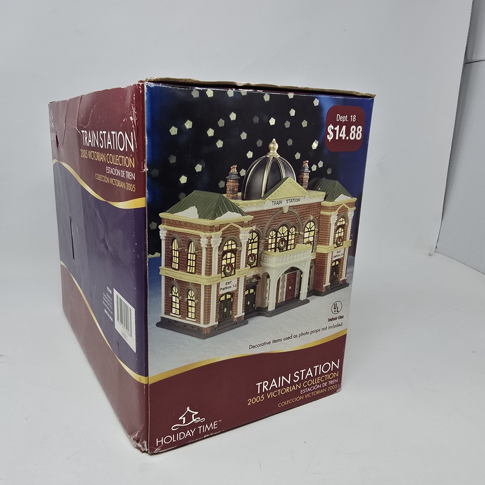 Holiday Time 2005 Victorian Collection Lighted Train Station New