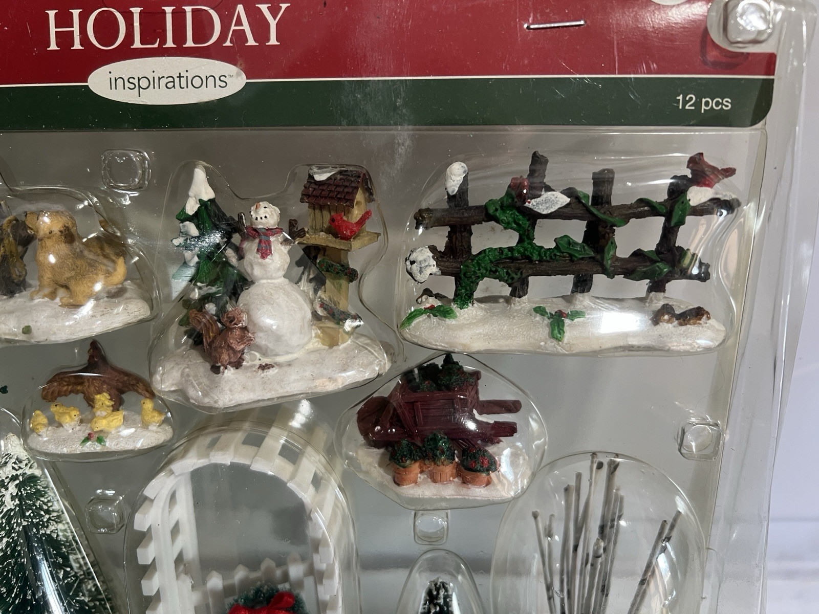 Holiday Inspirations Christmas Village 12pcs House Accessory Package Christmas.