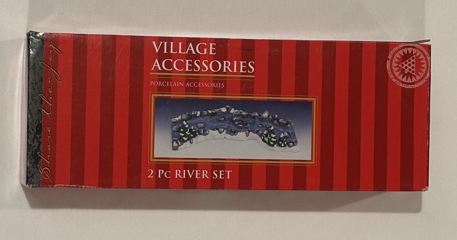 Village Accessories 2 Pc River Set Porcelain Christmas Village Snow Scene
