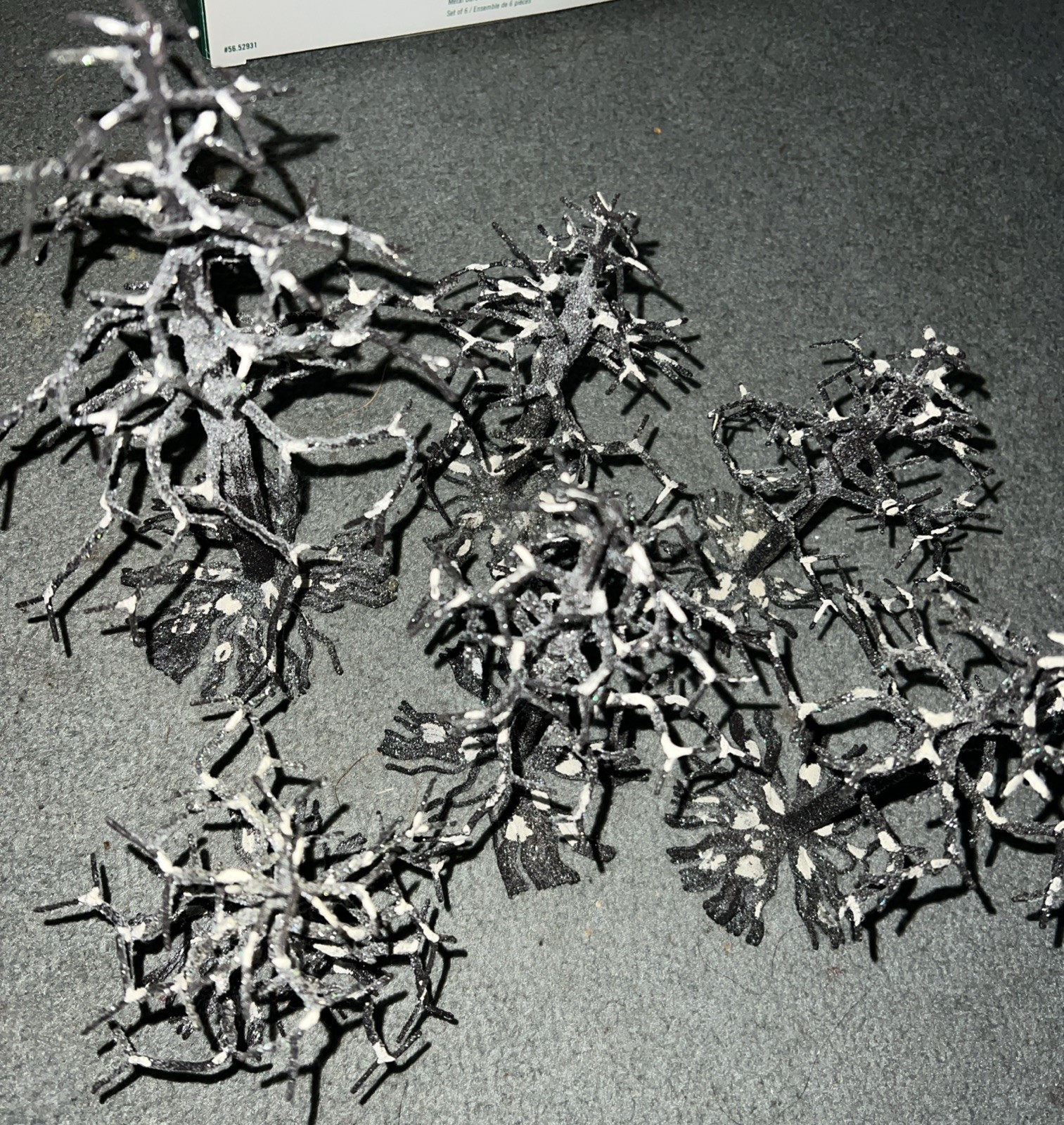 Department 56 Metal Bare Branch Trees Set of 6 Christmas Village W/ Box 5652931