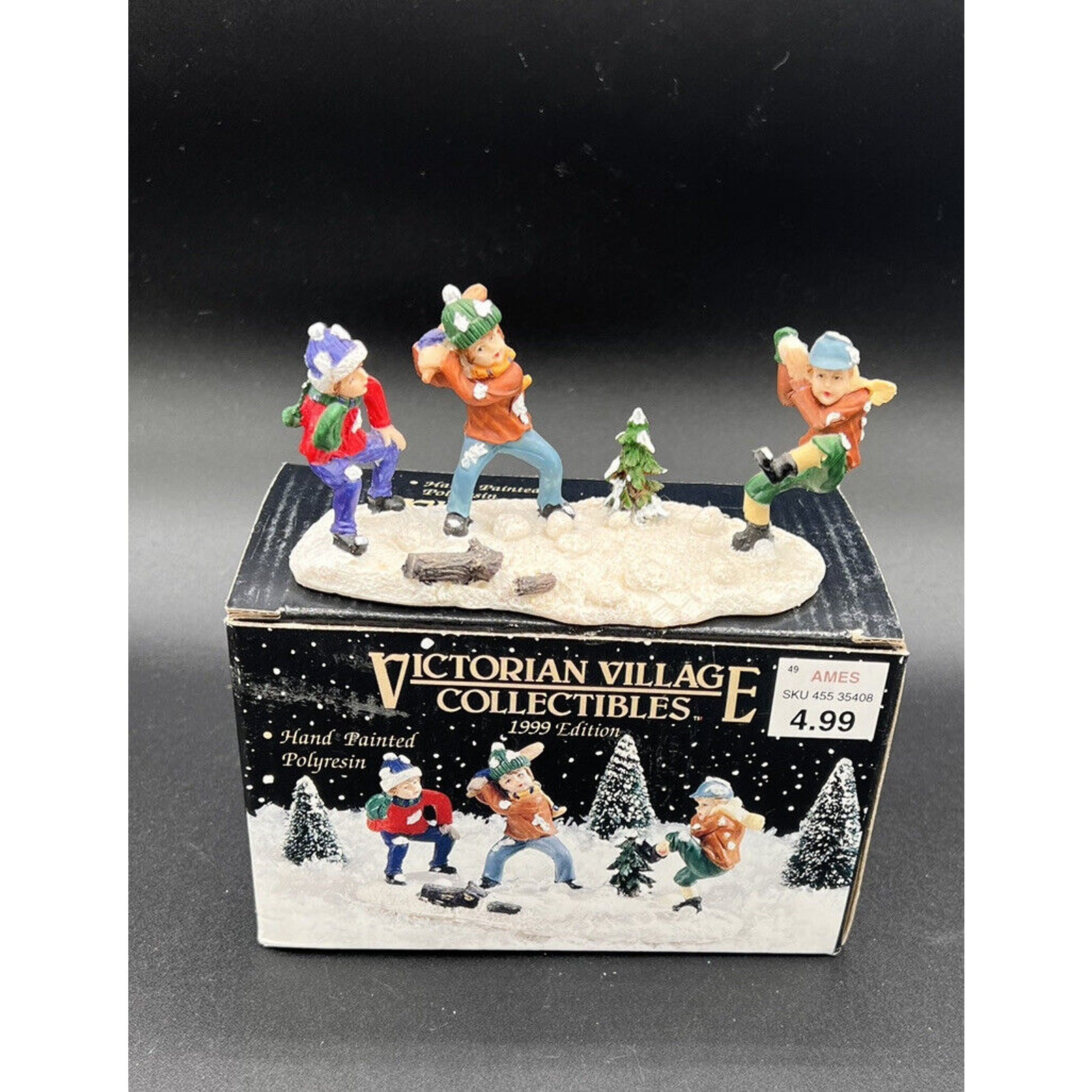 Victorian Village Collectibles Christmas 1999 Edition “Old Town Boys Playing Bal