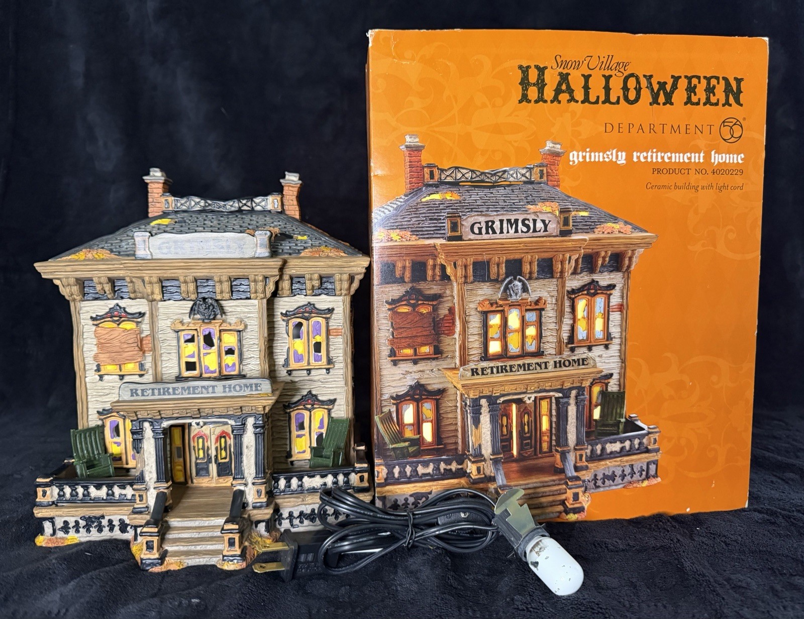 Dept 56 Snow Village Halloween “Grimsly Retirement Home” #4020229