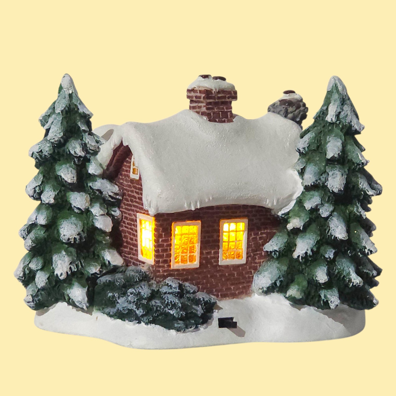 Thomas Kinkade A Village Christmas 2002 Lighted Cottage Snowman House Teleflora