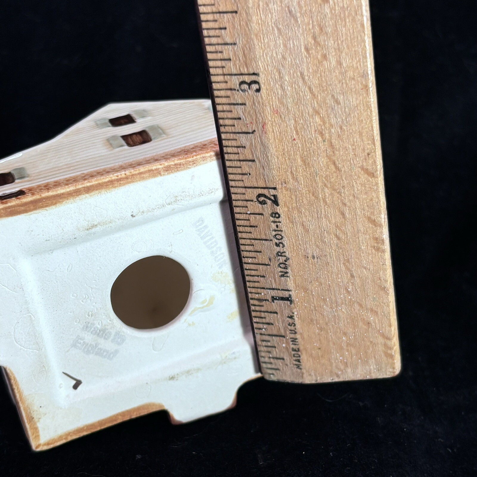 Miniature DAVIDSON Ceramic Cottage Shop Made in England Colonial Bldg