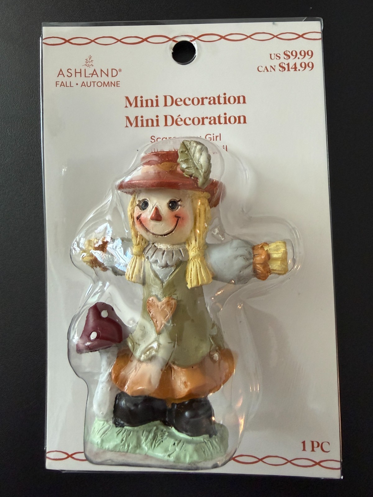 ASHLAND HALLOWEEN FALL AUTUMN MINIATURES SCARECROW GIRL NEW IN PKG 2025
