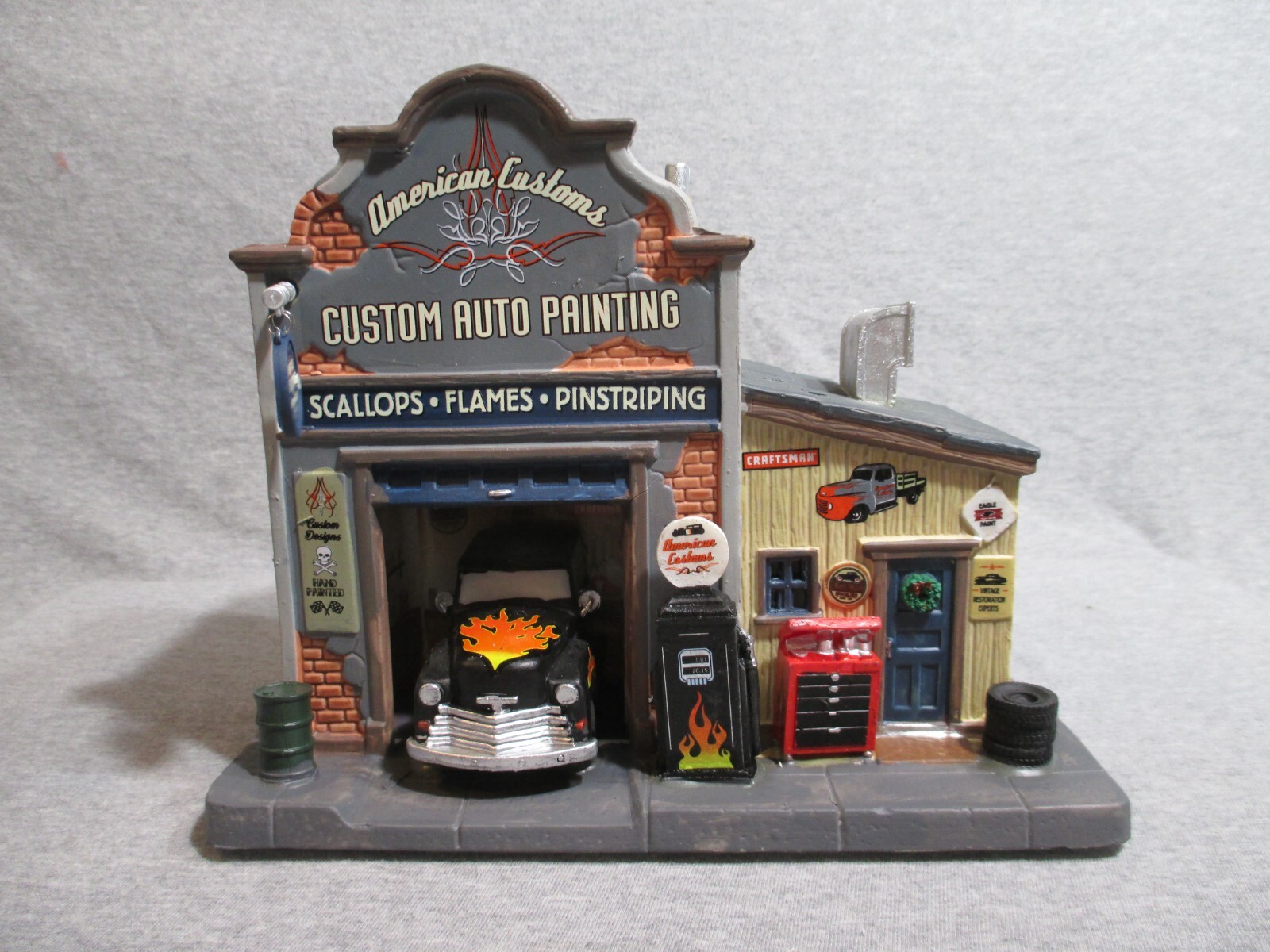 NEW Lemax American Customs Auto Paint Shop Lighted Christmas Village House