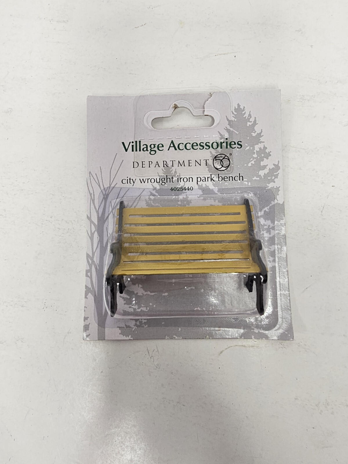 Department 56 Snow Village City Wrought Iron Park Bench Accessory fairy garden