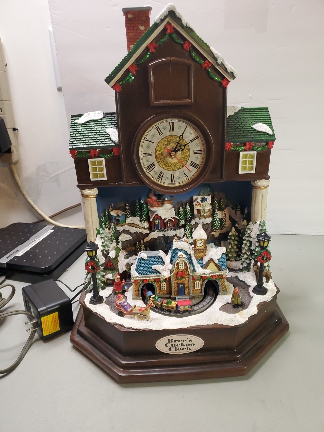 *READ*VIDEO* Christmas Decor Bree’s Cuckoo Clock with Christmas Village Scene
