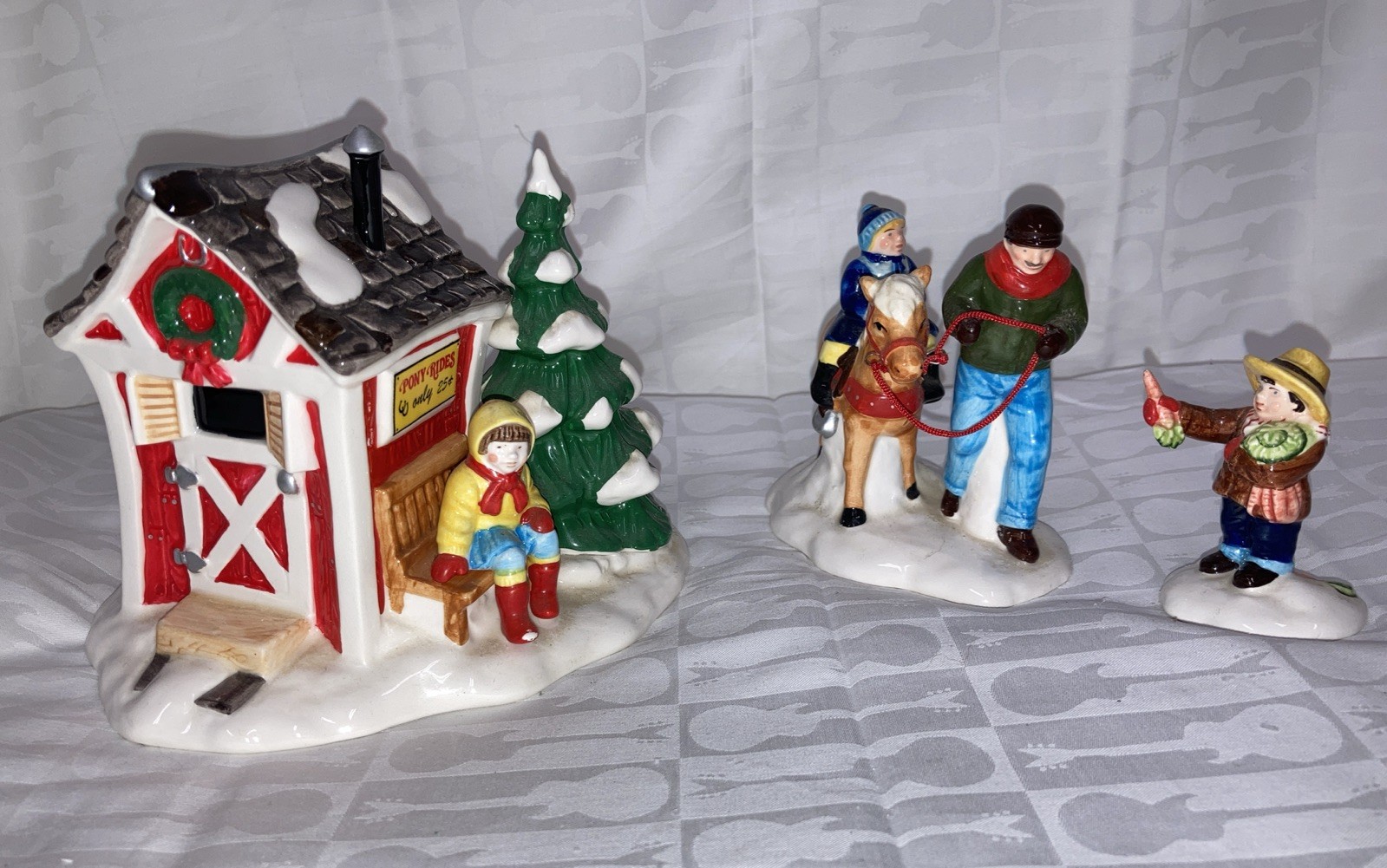 Department 56 Snow Village Pint-Size Pony Rides 5453-4, Original Box & Sleeve