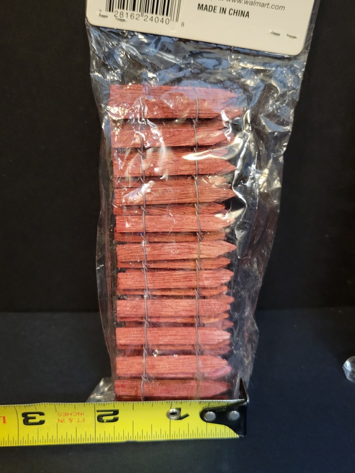 Lemax Christmas Village Town 2 PC 18″ Wired Wooden Fence 24040 Red Wood Picket