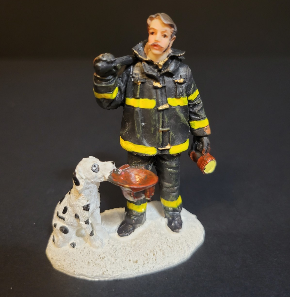 St Nicholas Square Christmas Village Fireman Fire Fighter Dalmatian Donation