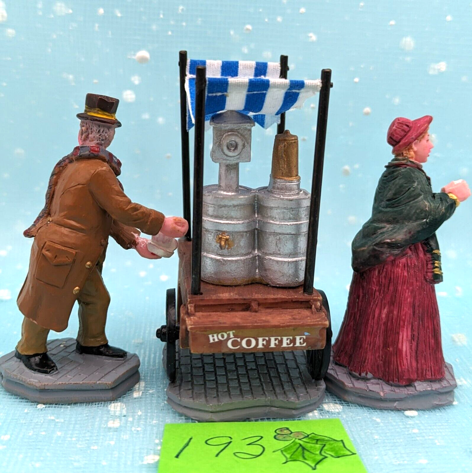 Lemax Coffee Stall Victorian vendor Christmas Village Figurines NO BOX INV193