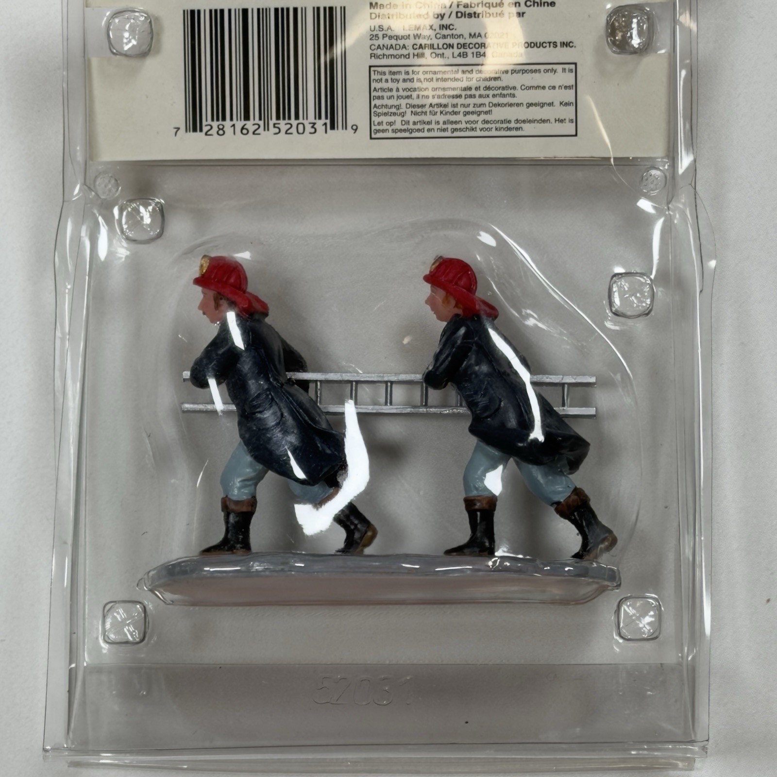 Lemax 52031 Ladder Lads Figurine Firemen Christmas Village Figure Retired 2005