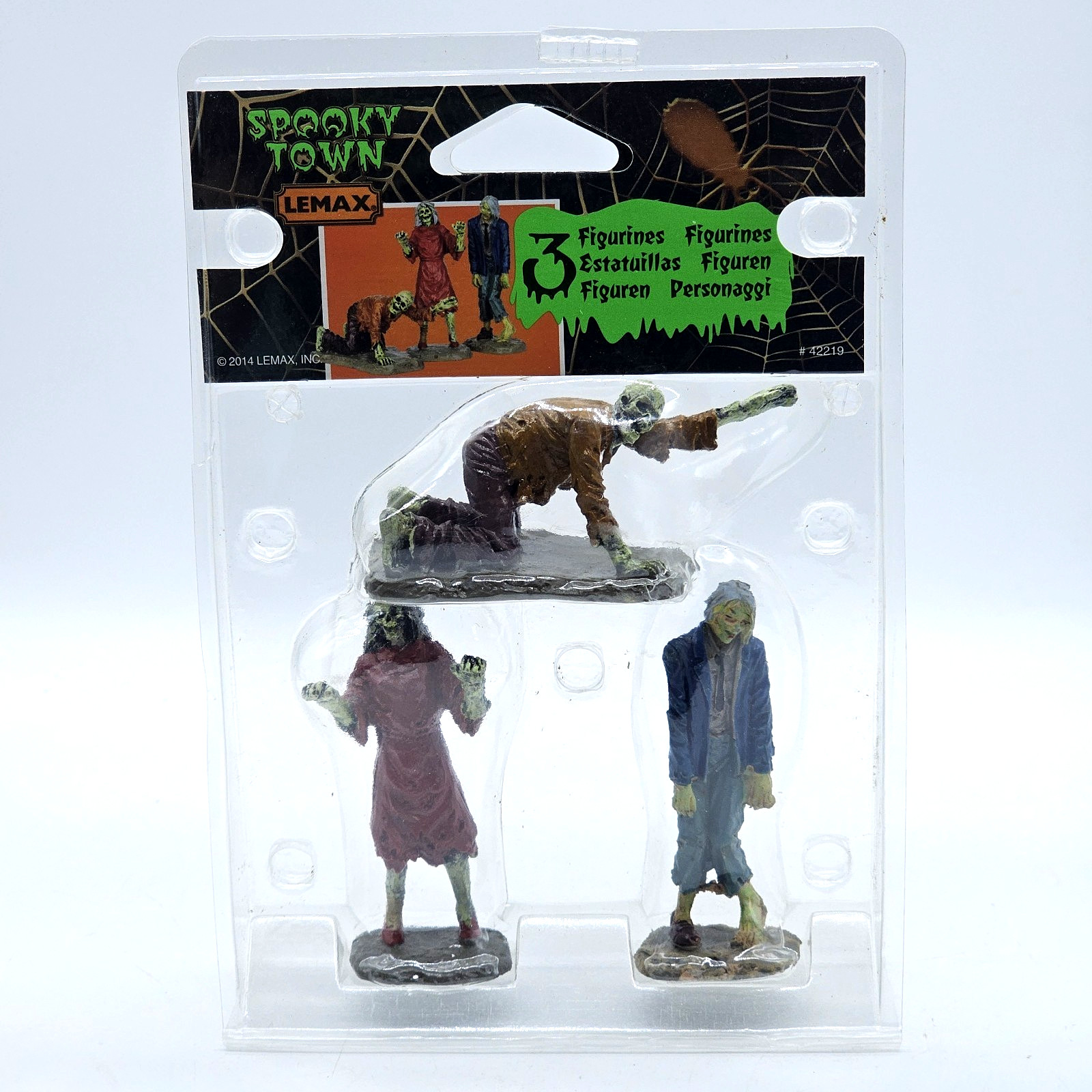 2014 Halloween Lemax ZOMBIES Set of 3 Spooky Town Village Figurine NOS