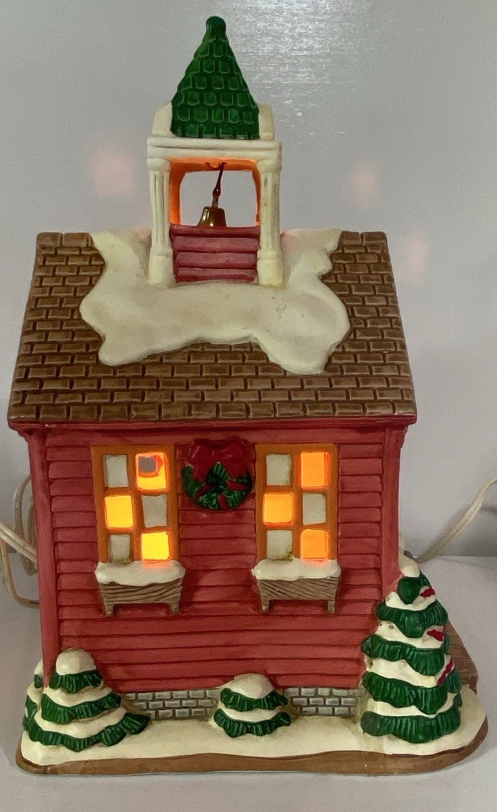Lefton School House Christmas Colonial Village 1991 07960 No Light Kit