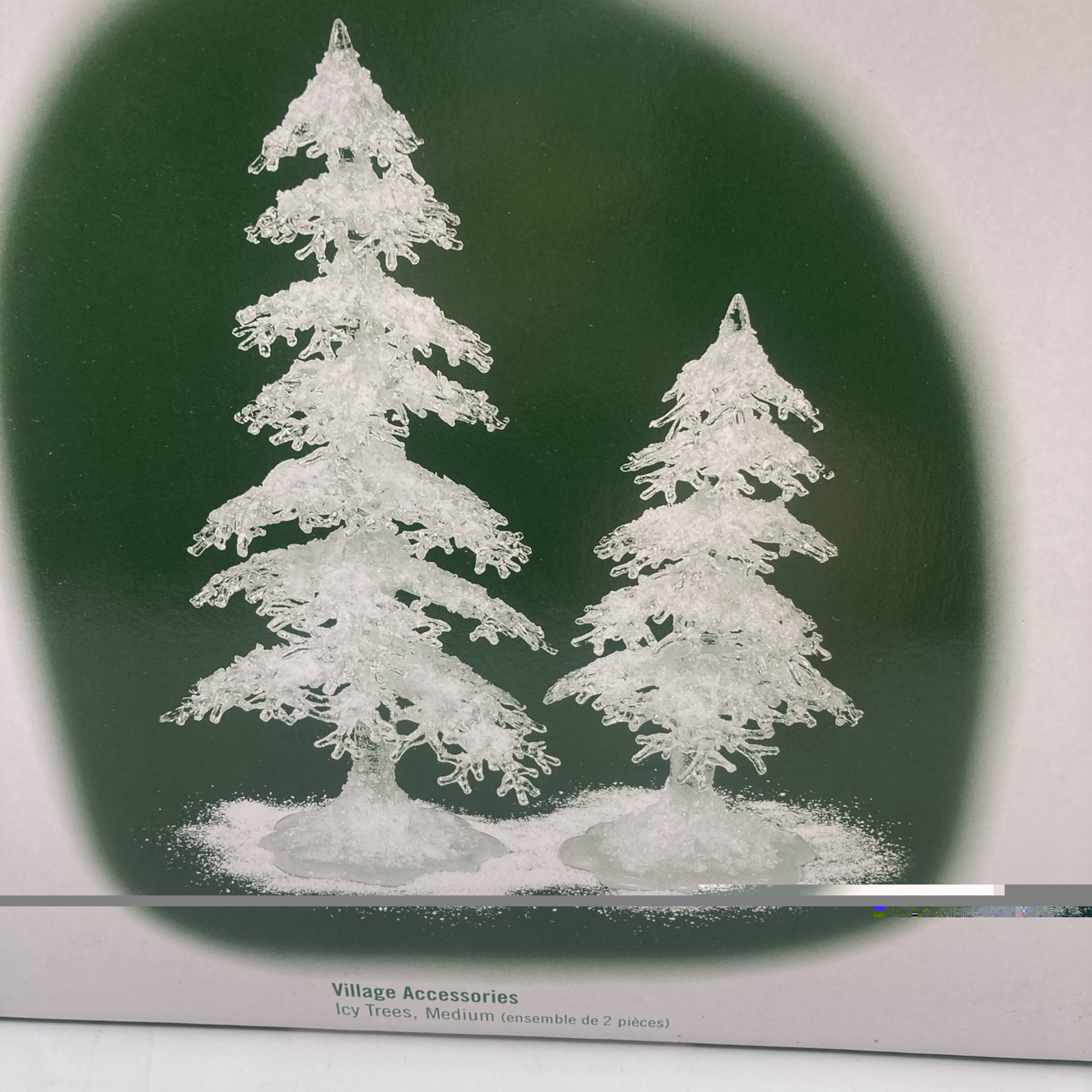 Vintage Dept 56 Icy Trees Medium Set of 2 #56.52890 Village Accessories NIB