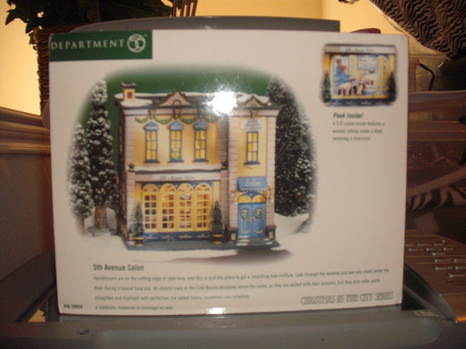 DEPT 56 CIC 5th Avenue Salon 58950 1999 HAS LIGHT VGUC