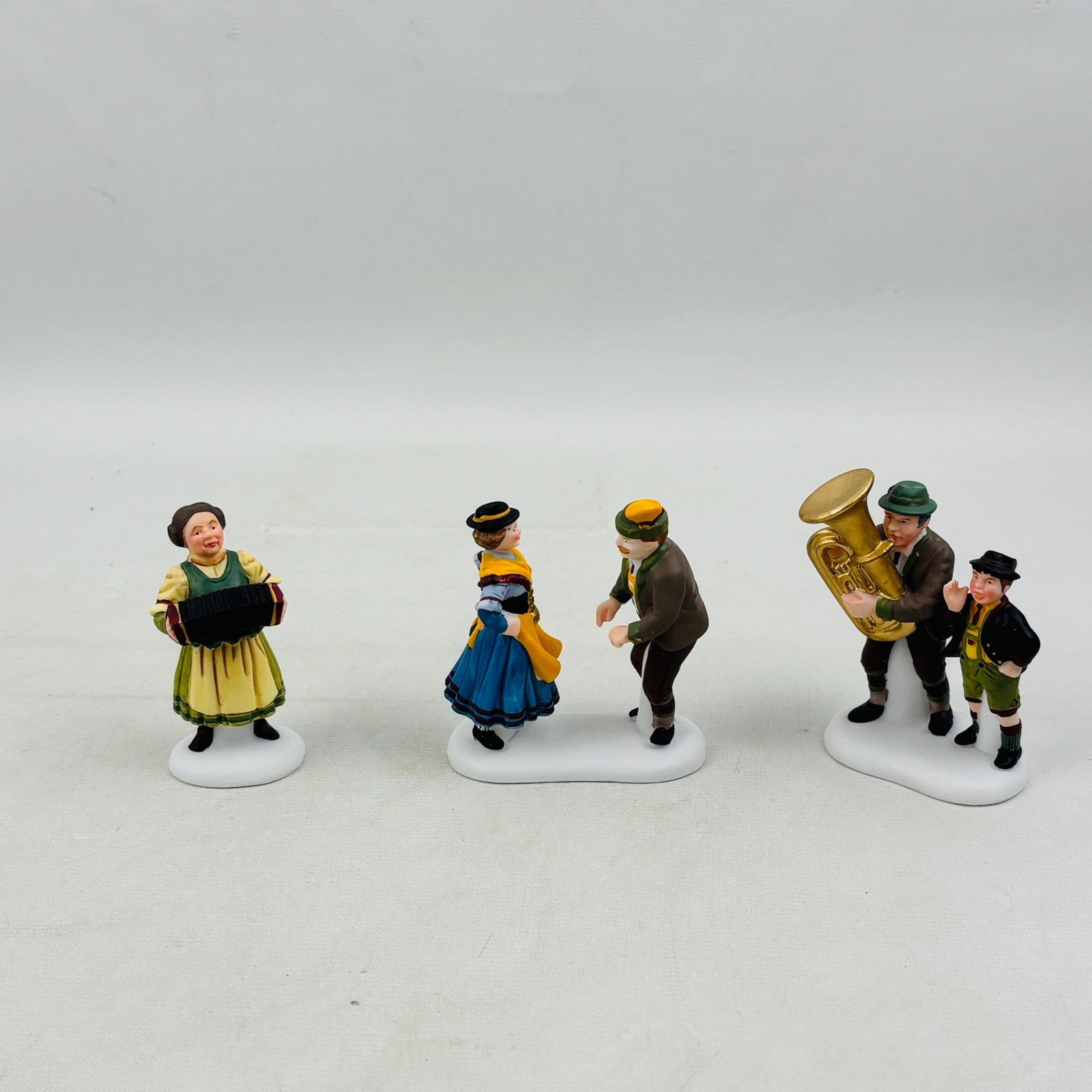 Dept 56 Polka Fest Set of 3 Porcelain Figurines Alpine Village 56251 Box
