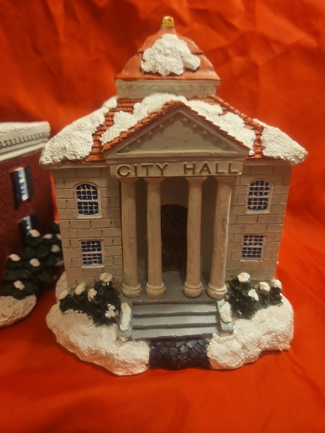 2 Christmas Village Building- One City Hall. Yemi On Bottom