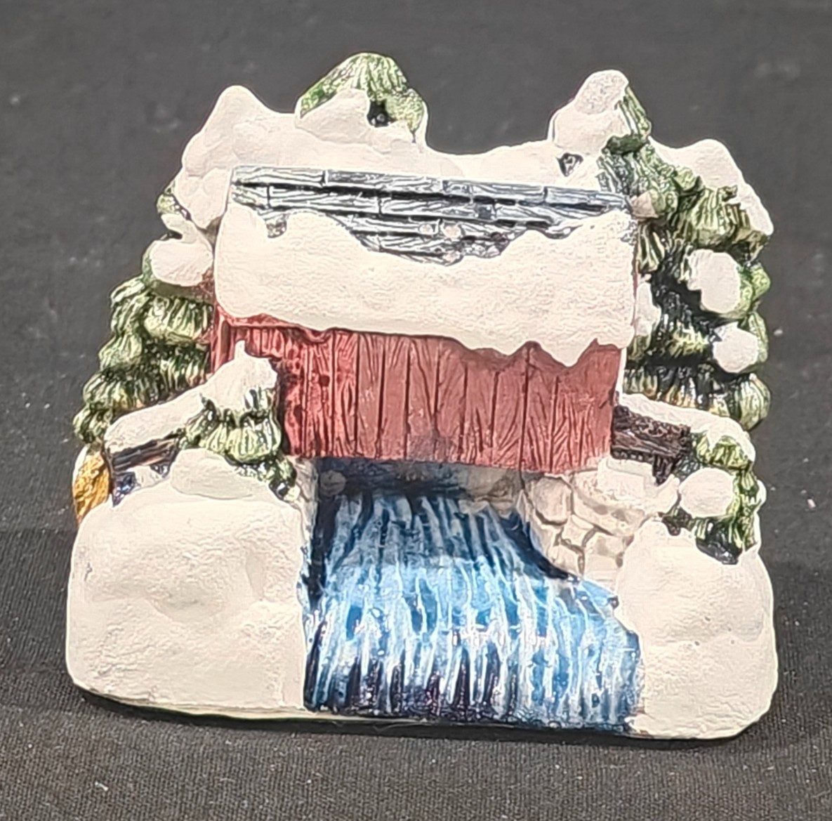 The American Rustic Series Covered Bridge Christmas Cottages 1989 Hand Painted