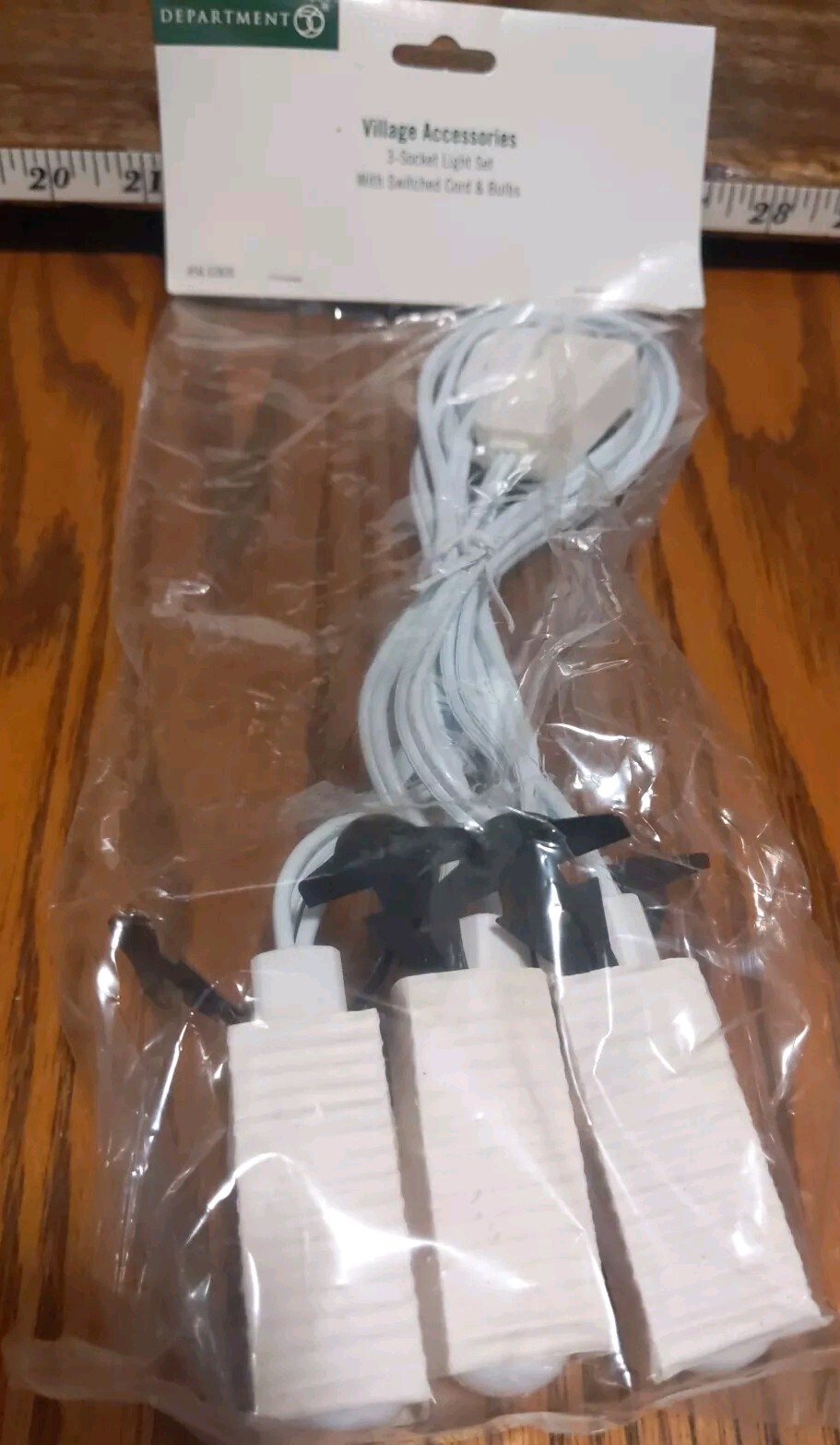 Department 56 3-Socket Light Set w/ Switched Cord & Bulbs General Village 52835