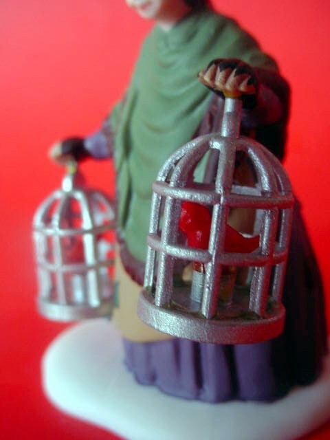 Department 56 Heritage Village Collection The Bird Seller Retired 58033 set of 3