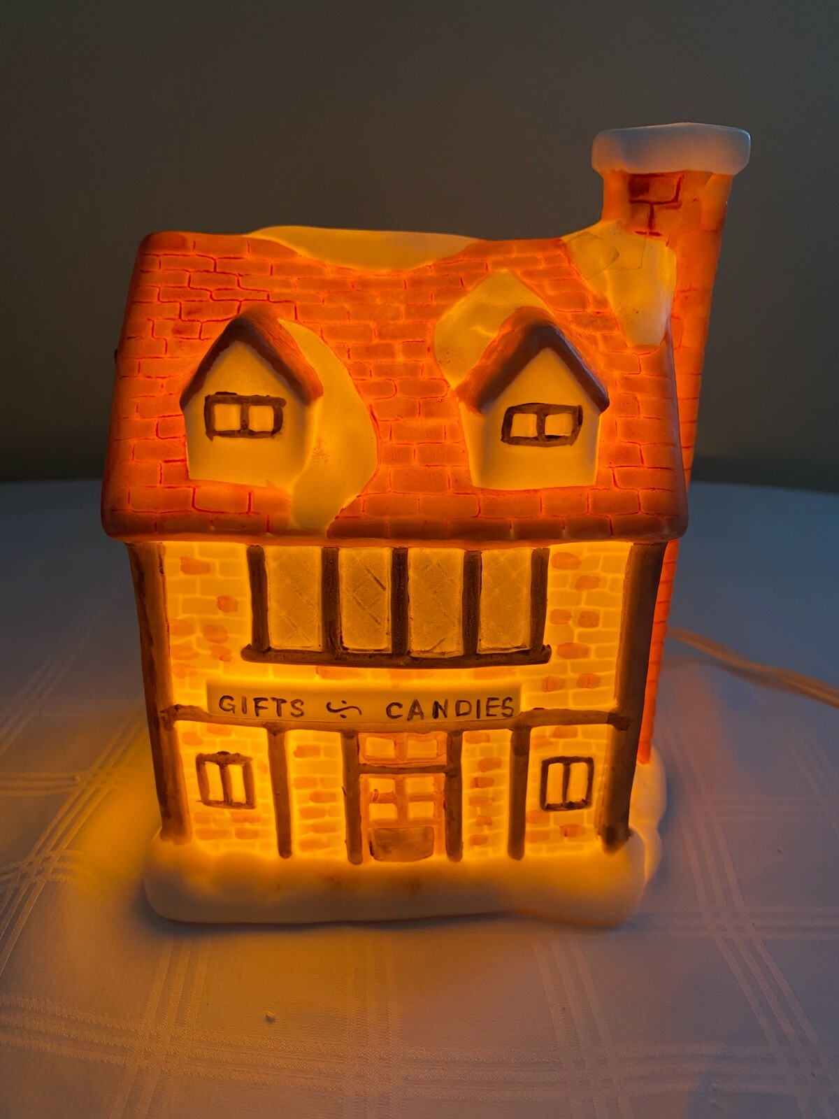 Christmas Village Gifts Candies Shop Americana Lite Light Houses 1987 ONE-OF-A-K