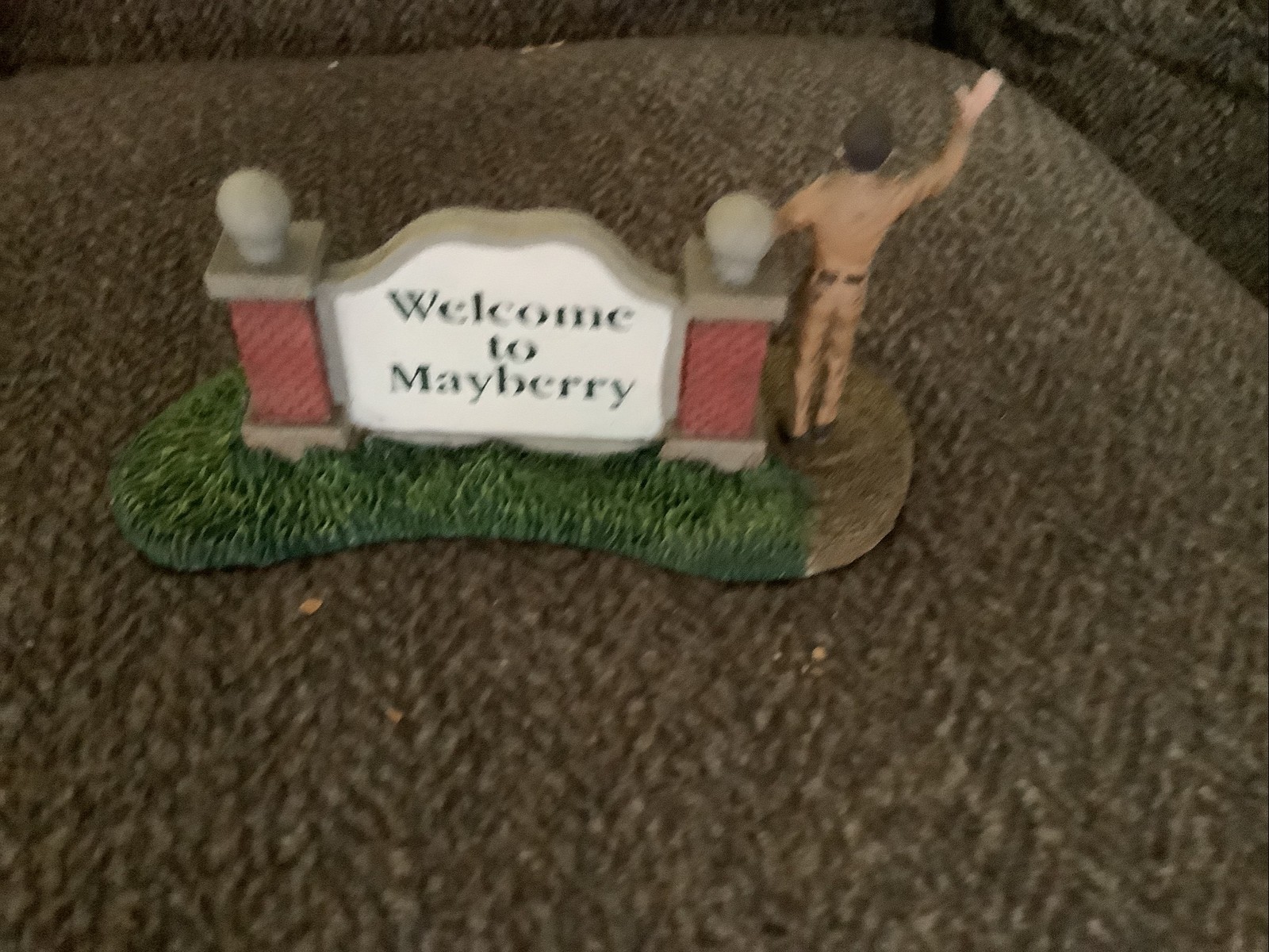 Hawthorne Village Welcome to Mayberry Sign Andy Taylor Figurine #91358 – RARE