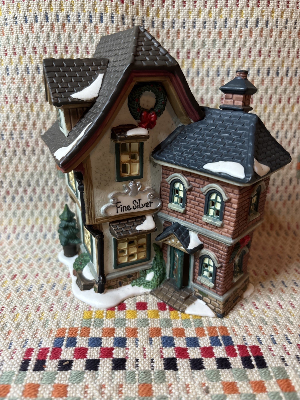 Fine Silver Shop Store House Heartland Valley Christmas Village 2000