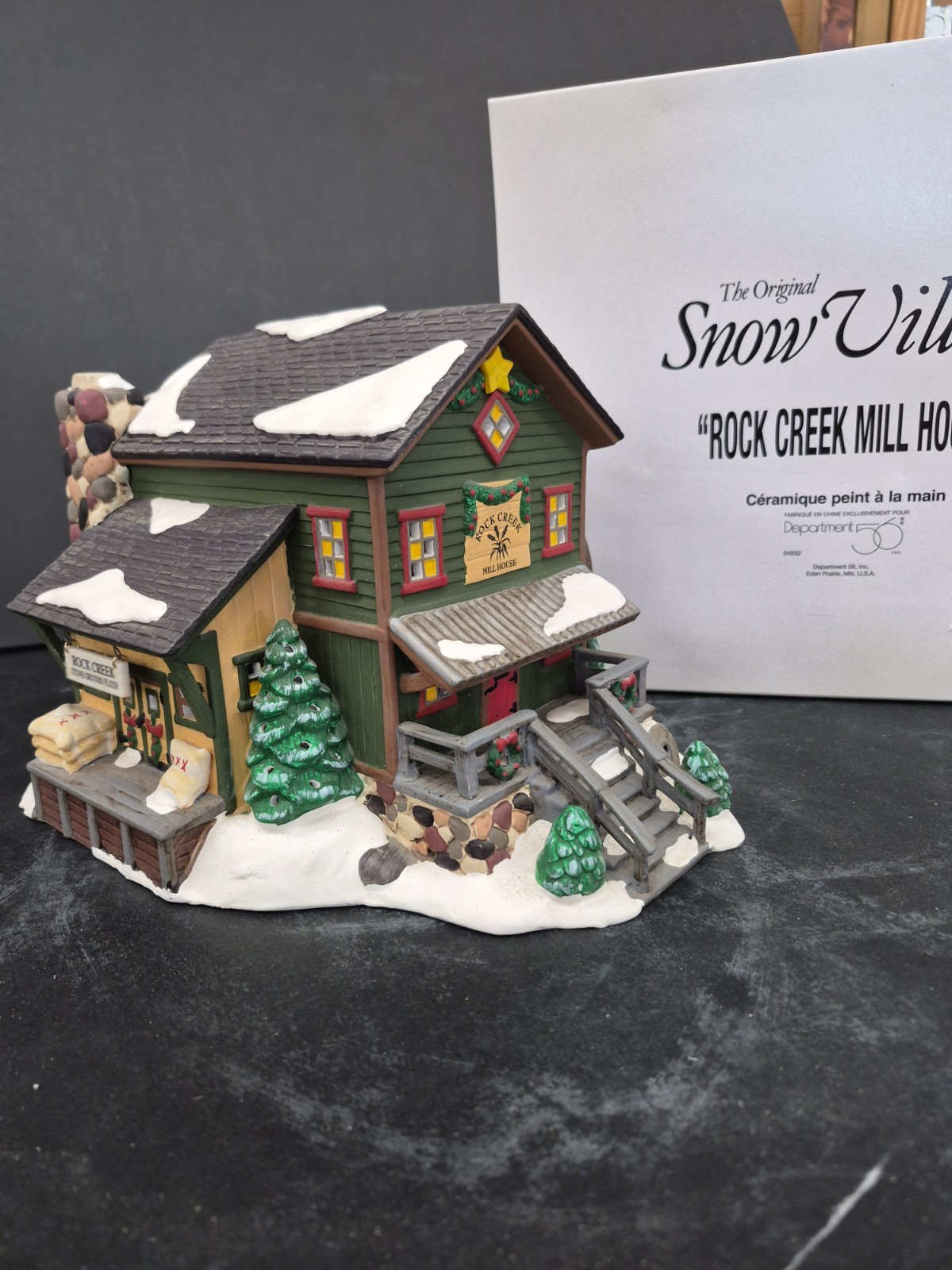 Department 56 The Original Snow Village Rock Creek Mill House W/Box & Light