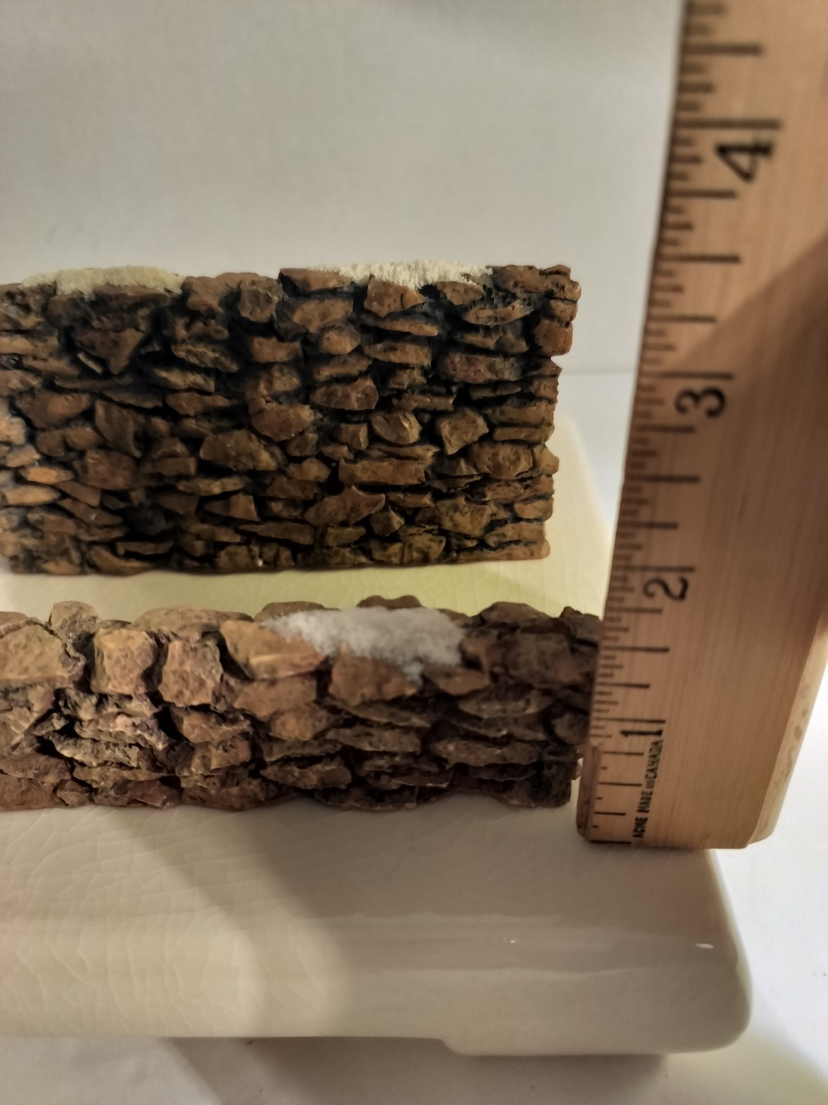 Dept 56 Heritage Village STONE WALL (Set of 4) 2 Small, 2 Large,EUC, No Box