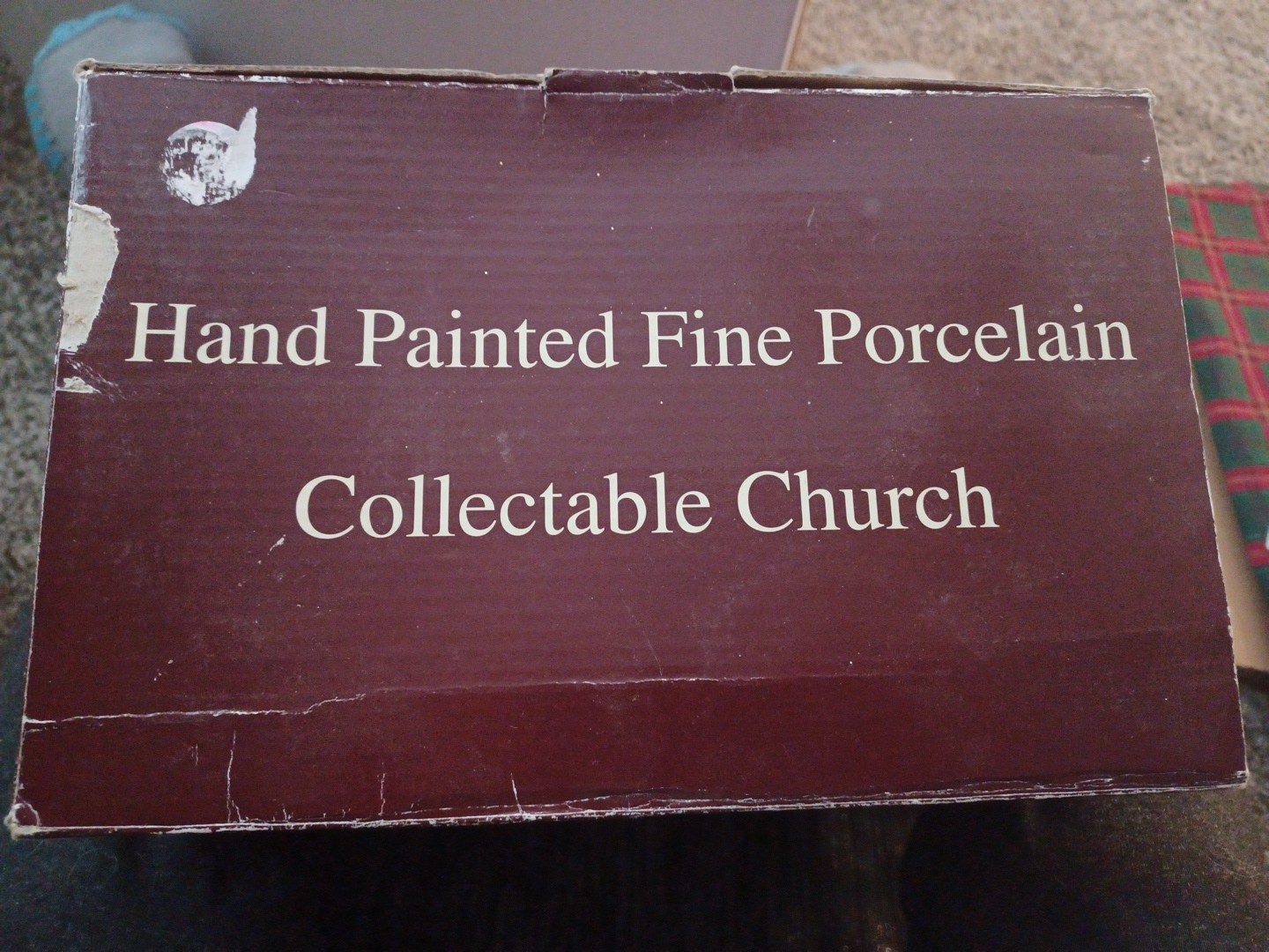 Vintage Porcelain Lighted Hand Painted Christmas Village Church