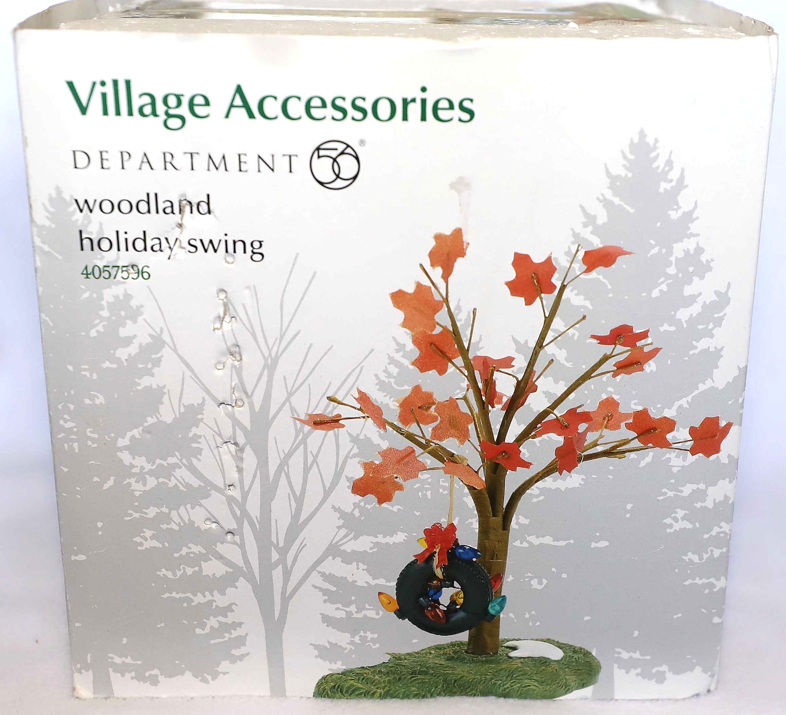 DEPT 56 WOODLAND HOLIDAY SWING 4057596 VILLAGE ACCESSORIES CHRISTMAS