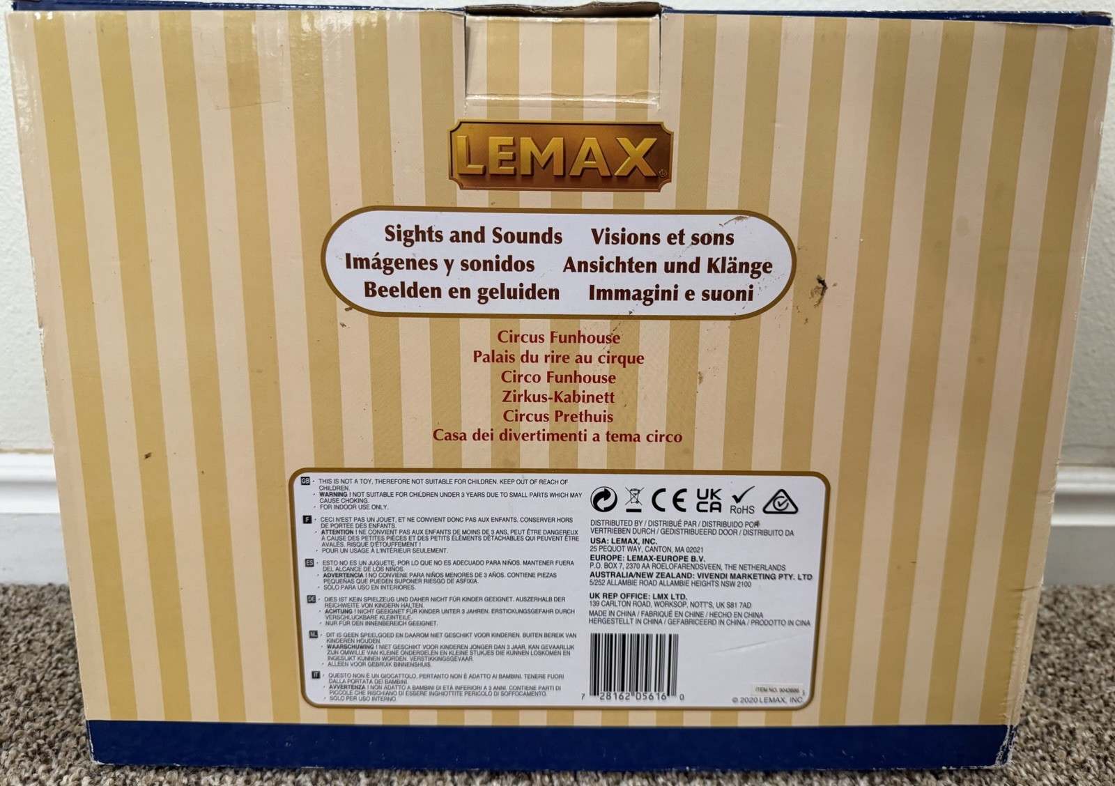 NIB Lemax Circus Funhouse Holiday Village Carnival Animated With Sound READ