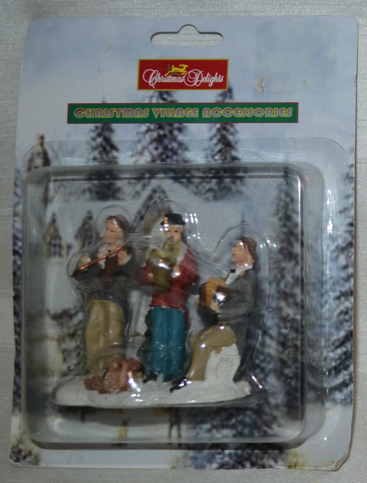 Christmas Delights Village Accessory~3 Musicians~Music Man~2.5″~Bent~NEW