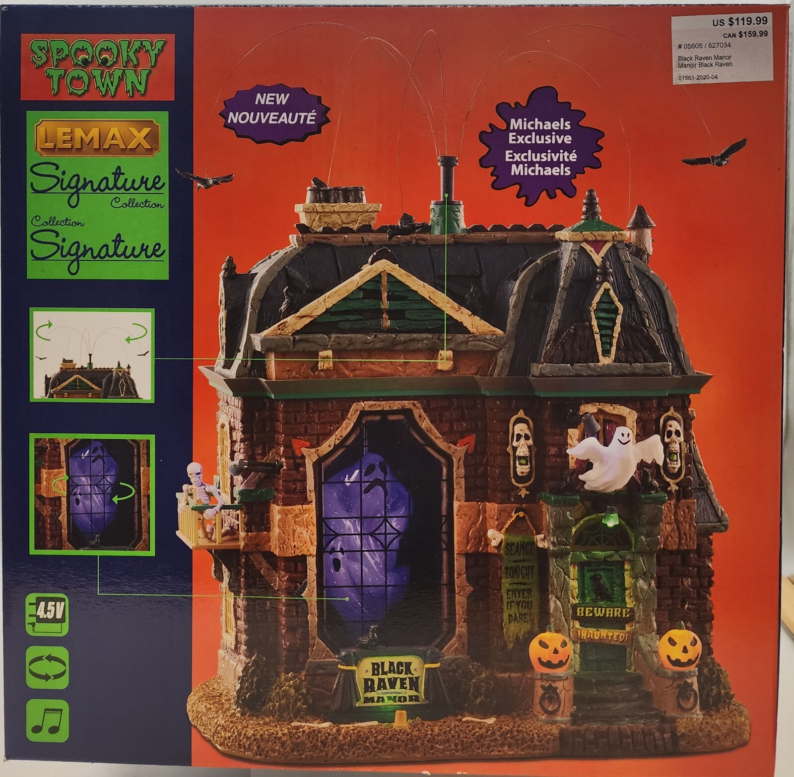 Lemax Spooky Town 2020 BLACK RAVEN MANOR #05605 NRFB Halloween Sights & Sounds*