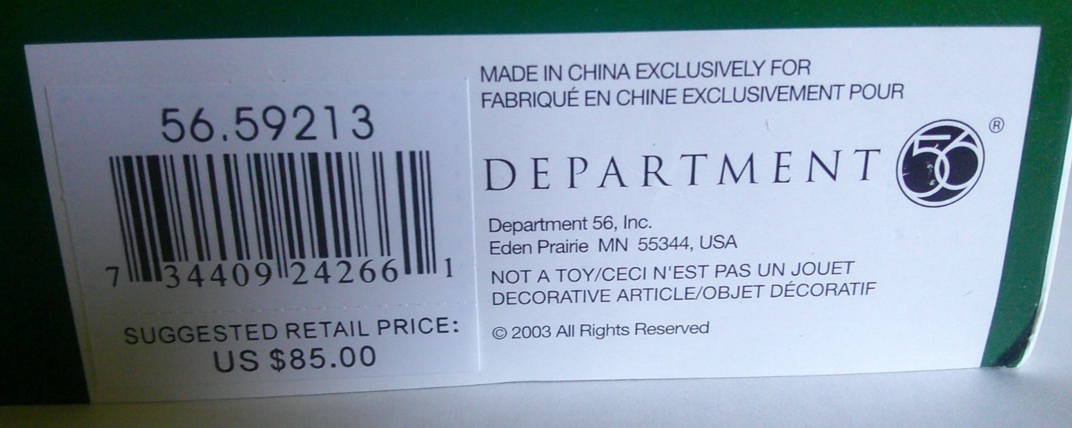 DEPT 56 “Christmas in the City” – EAST HARBOR FERRY – #56-59213 – LIMITED ED.