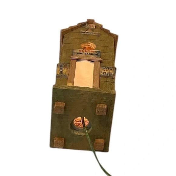Wooden Workshop Dentist & Barber Shop Lighted House