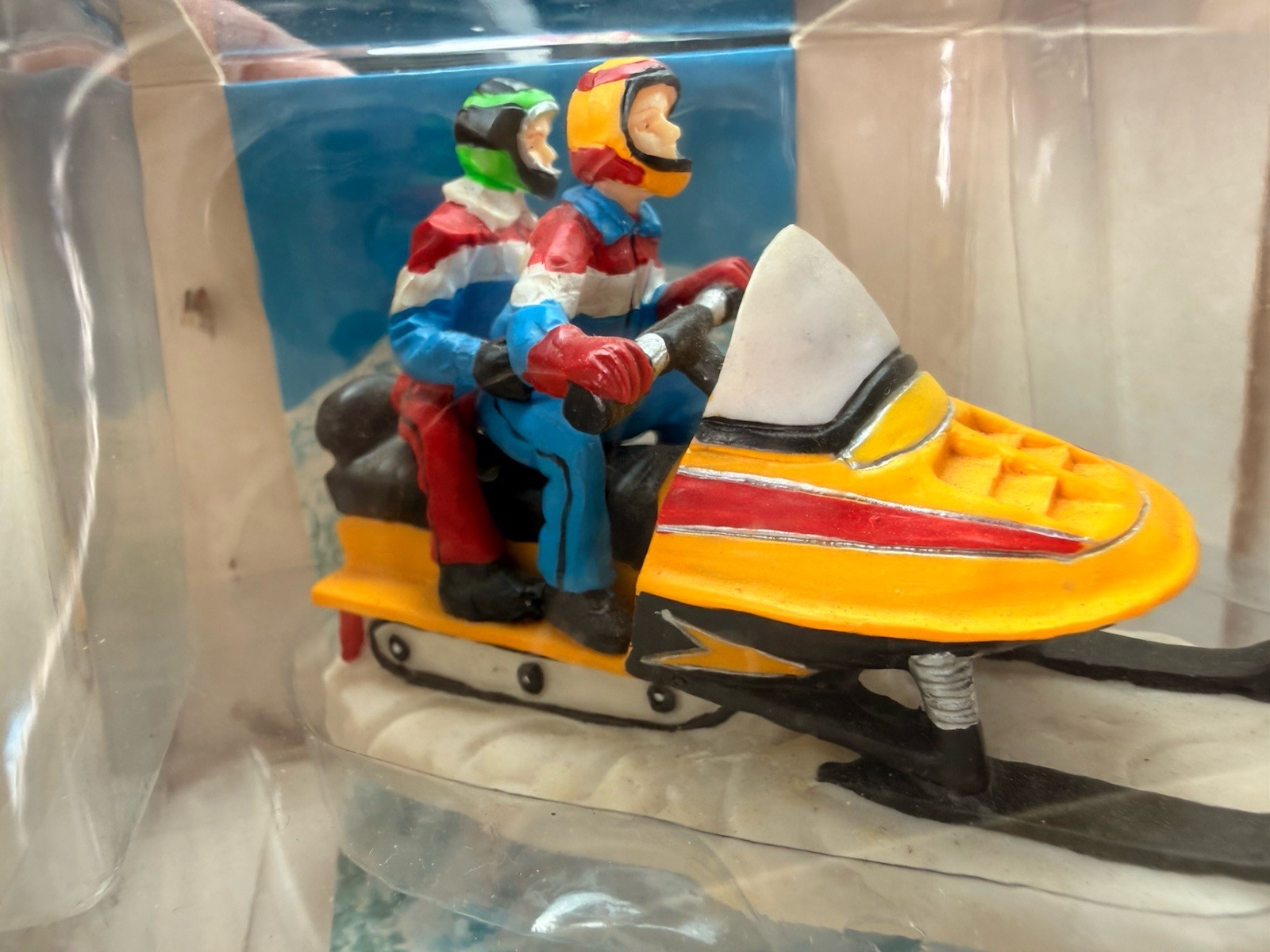 1997 Lemax Christmas Vail Village Snow Mobile Double The Fun NOS New
