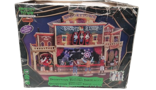 2010 Lemax Spooky Town Collection SHOOTING RANGE #05013 in Box – Works See Video