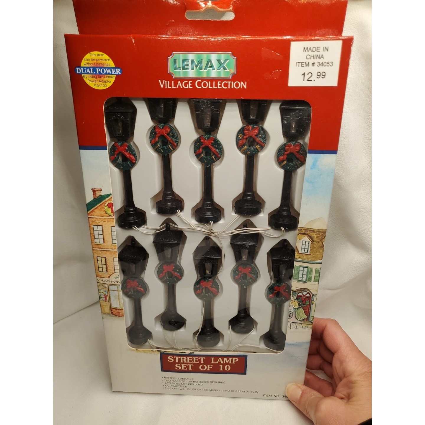 Vntg. 1993 Lemax Village Collection- Street Lamps (Set Of 10) NIB (Item#34053)