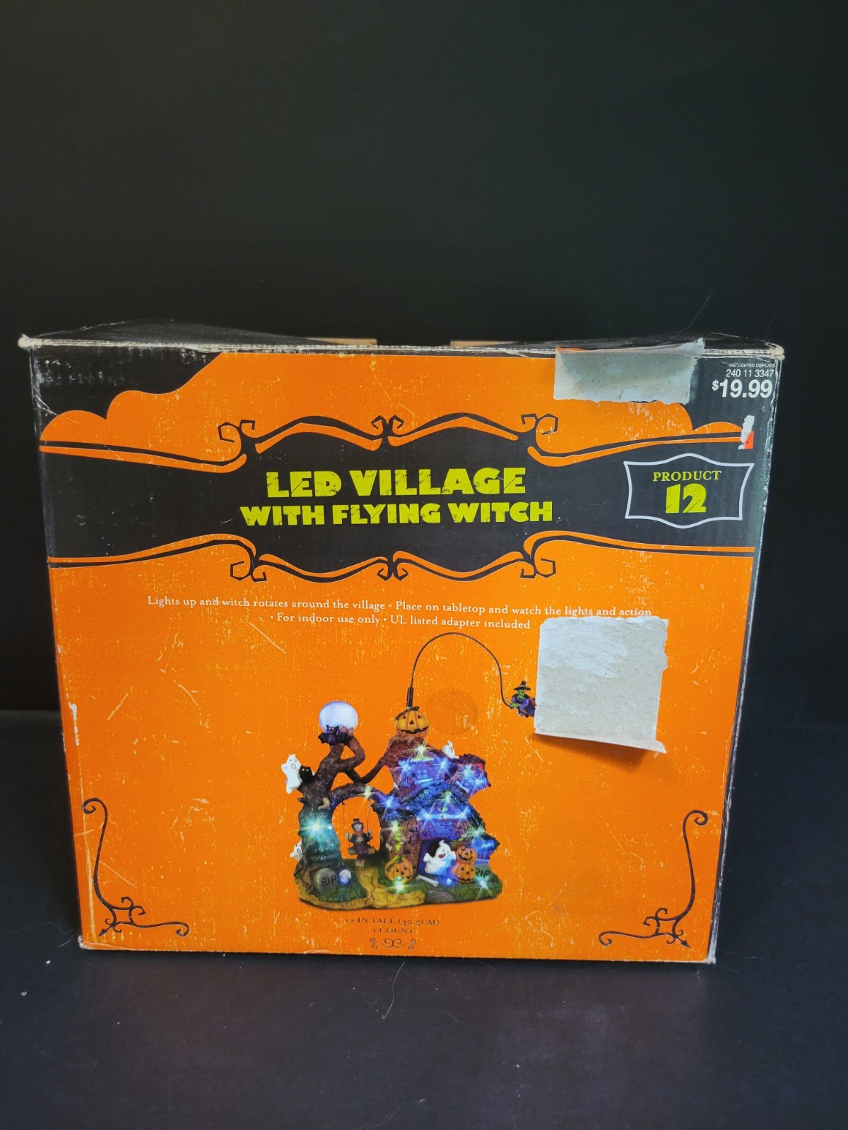 LED Product 12 Target Halloween Village Haunted Tree House Flying Witch READ