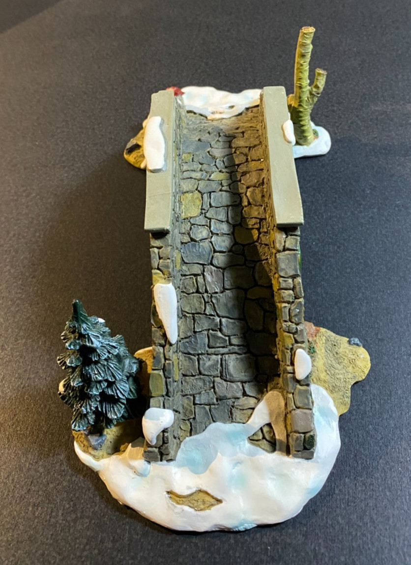Lemax 2000 Village Landscape Collection Olde Stone Bridge Poly Resin #03328A