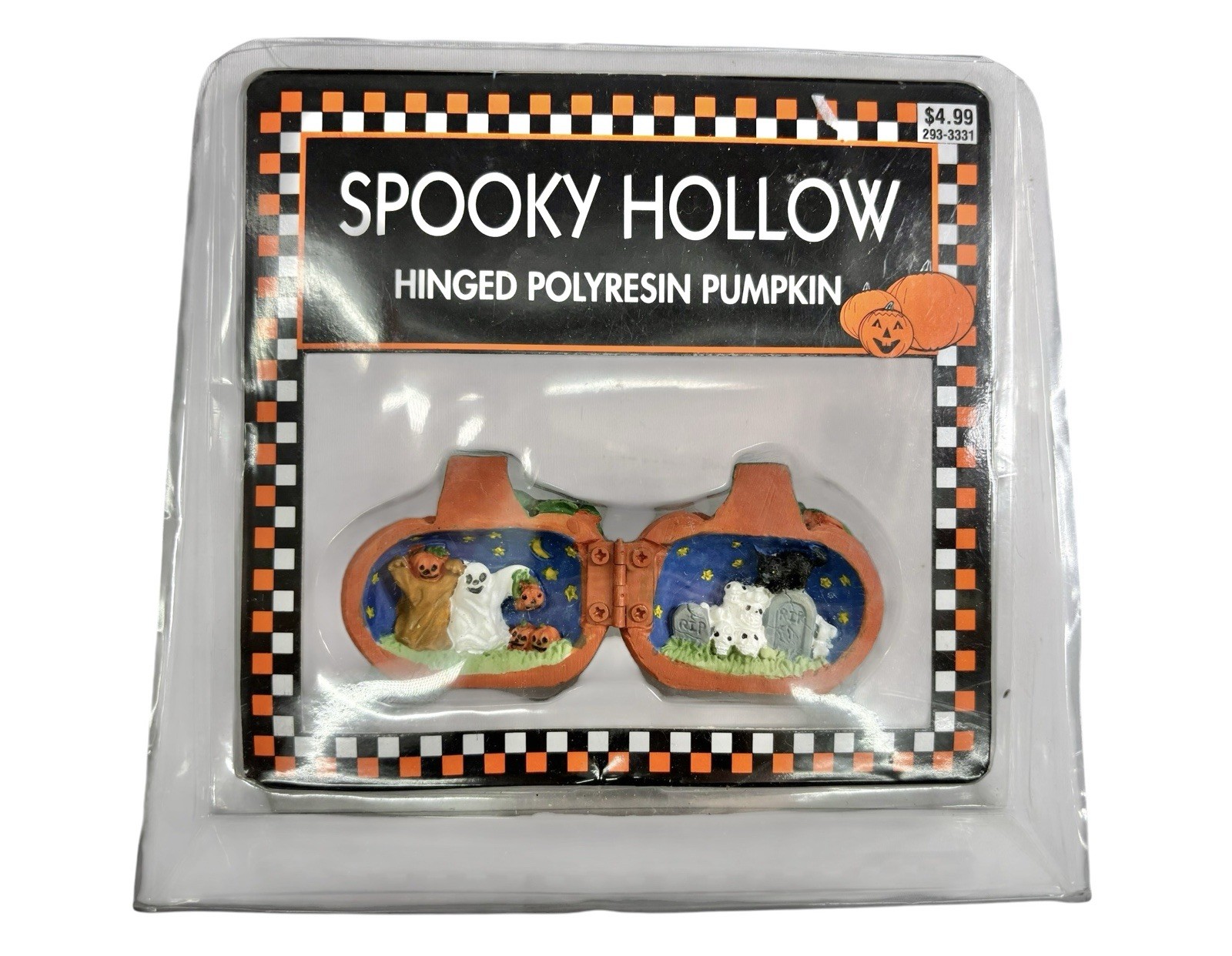 Spooky Hollow Halloween Village Accessories Lot of 3 NIP Resin Pumpkin Cemetery