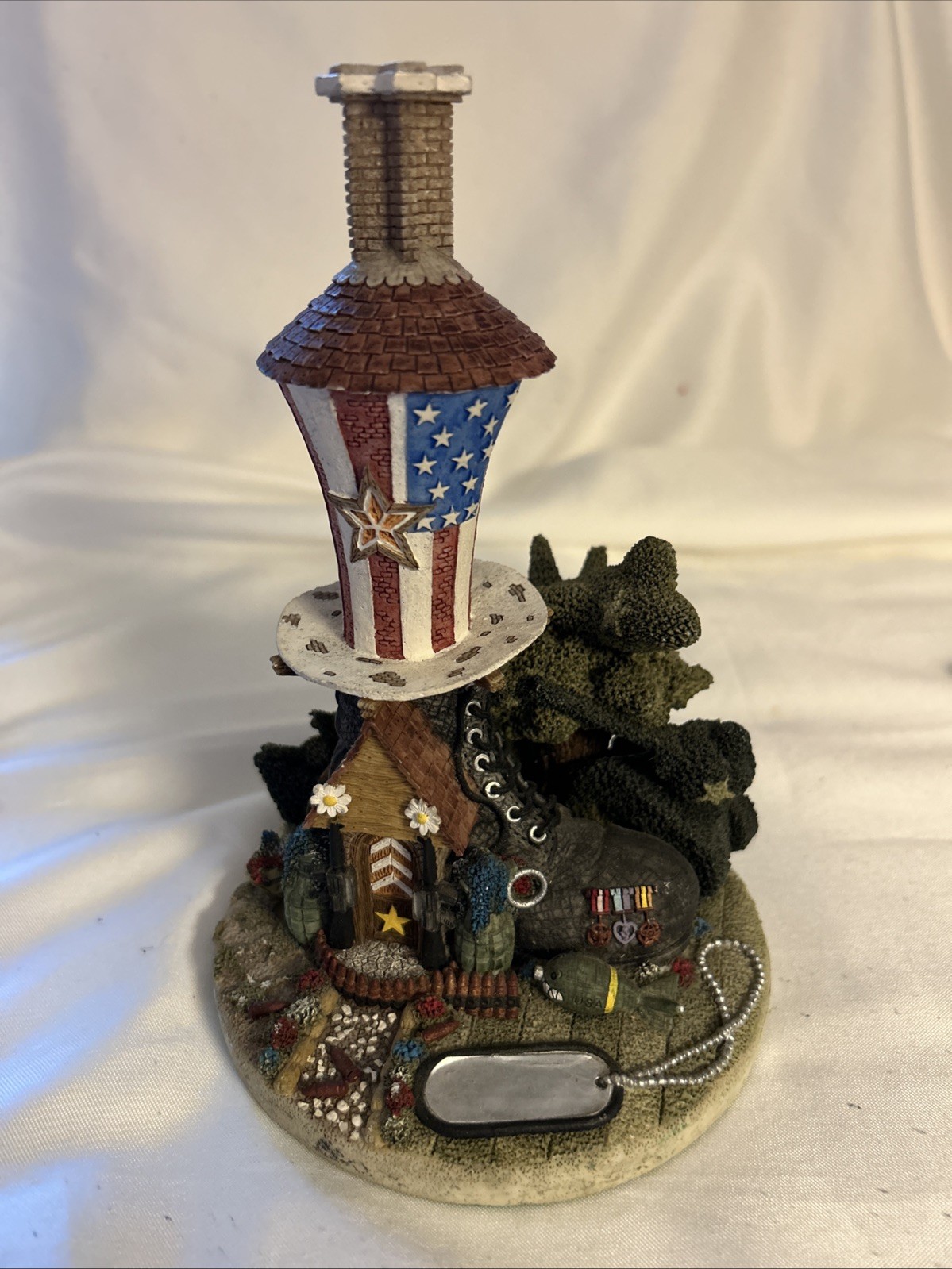 Vintage Jon Herbert Shoemaker’s Dream Uncle Sam’s Boot Figurine 1995