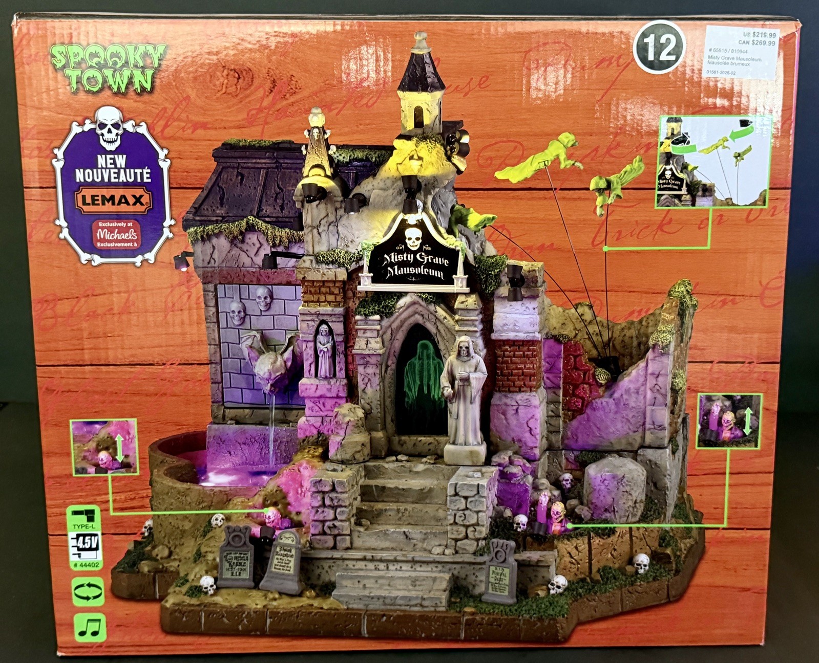 2026 Michaels Exclusive – Lemax Spooky Town: Misty Grave Mausoleum, NEW