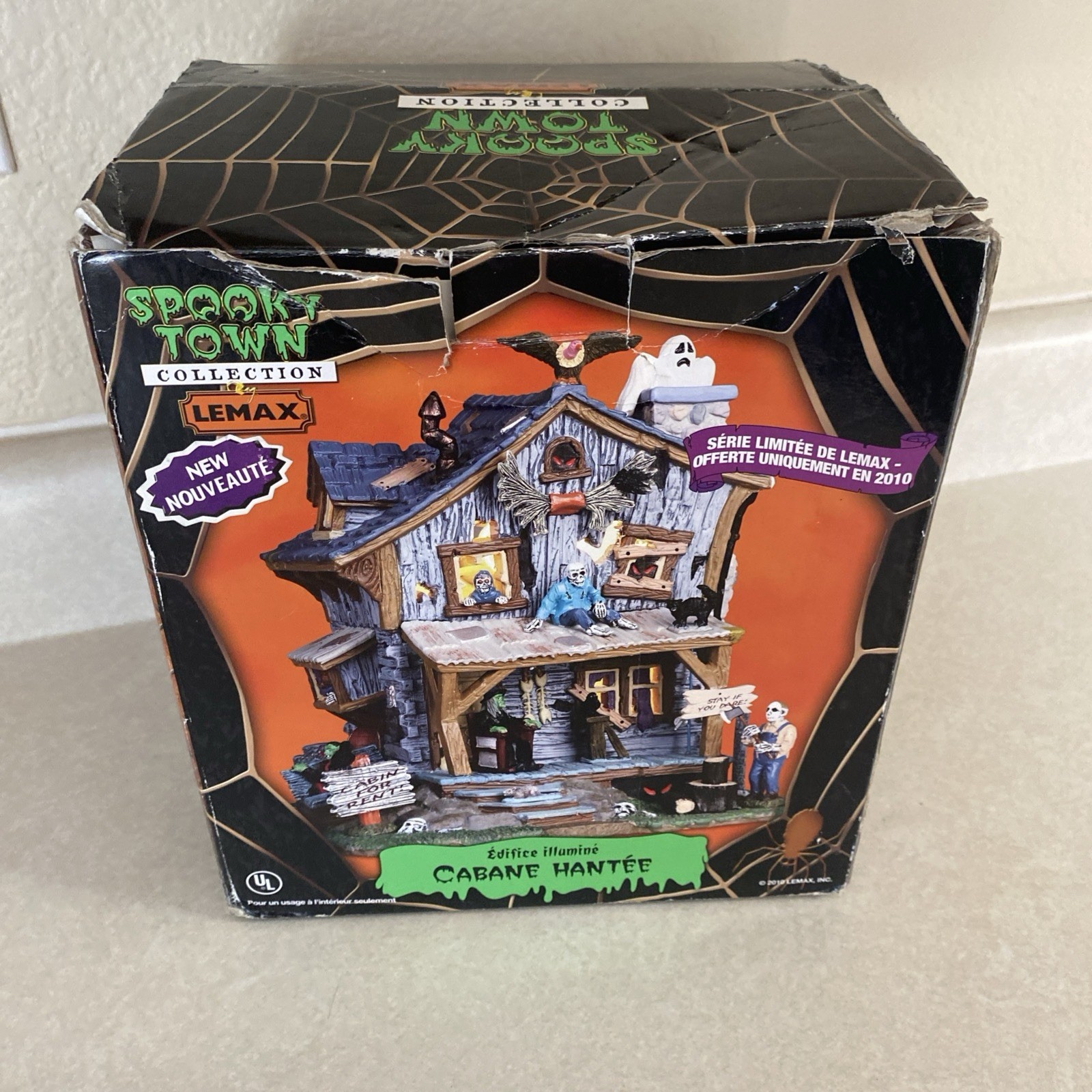 RARE Lemax Spooky Town Haunted Cabin 2010 Limited Edition With Box!