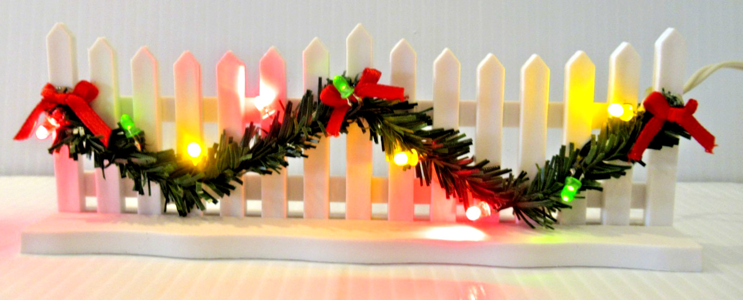 HOLIDAY TIME “LED PICKET FENCE” ~ *** LED LIGHTS / BATTERY OPERATED ***