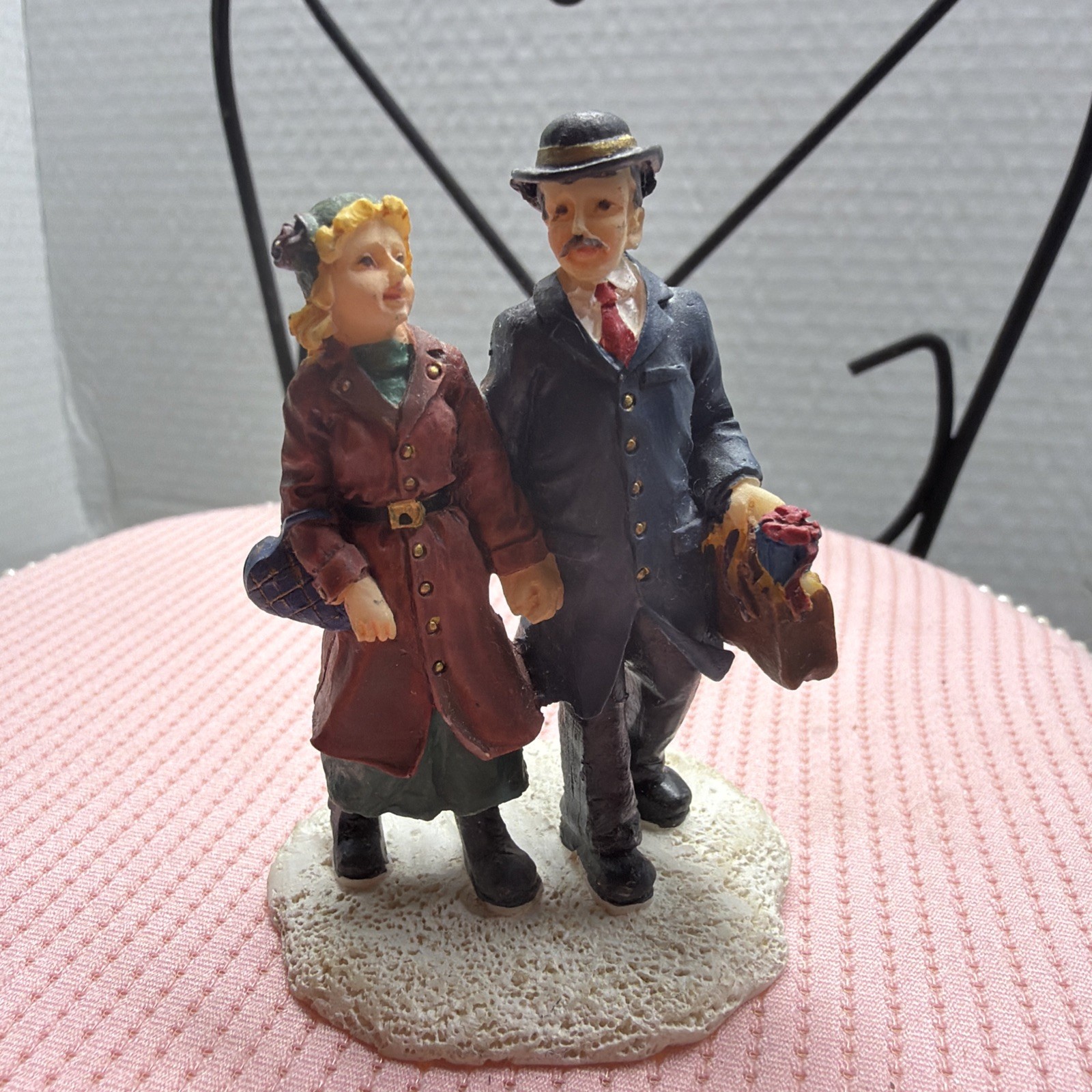 Grandeur Noel Victorian Village Christmas Man And Woman About 2 And A Quarter Hi